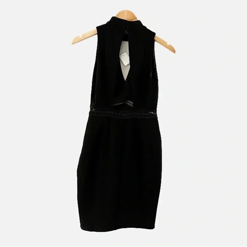 NWT Nordstrom Black Bodycon Sleeveless Mini Shift Dress Size XS Date Night